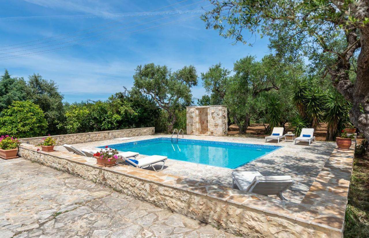 Olivegrove Villa - Nestled In Olive Trees With Private Pool, By Zantewize Tragaki Luaran gambar